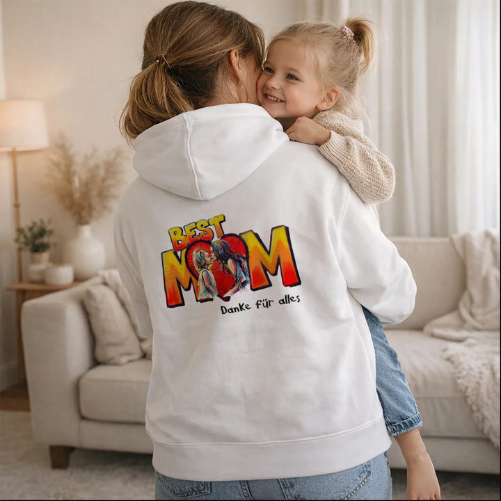 Sweat à Capuche Fête Des Mères – Maman Je T’Aime Personnalisé – Cadeau Idéal Pour Maman, Mamie, Belle-Maman