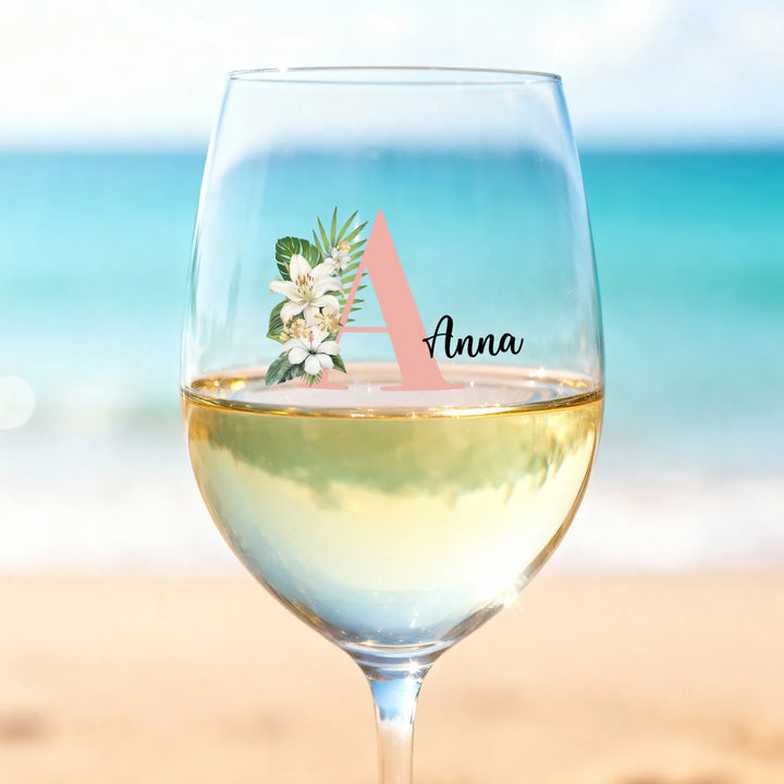 Verre à vin personnalisé « Prénom & Initiale »
