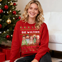 Sweat de Noël moche personnalisé Famille