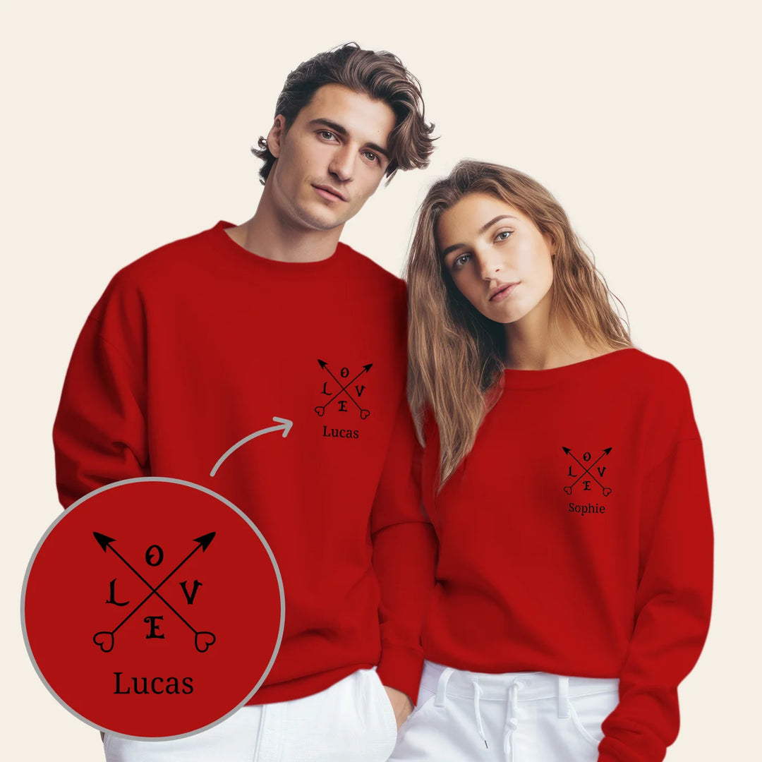 Pull look partenaire personnalisé « Love »