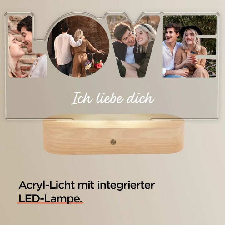 Personalisiertes Acryl-Licht ''Love'' | Nachtlicht, Dekolicht, Glowlight