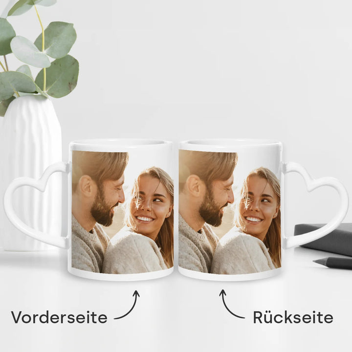 Personalisierte Herz-Tasse "Foto"