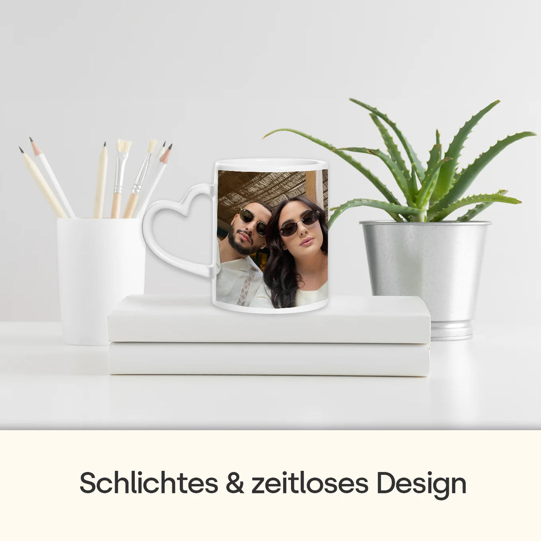 Personalisierte Herz-Tasse "Foto"