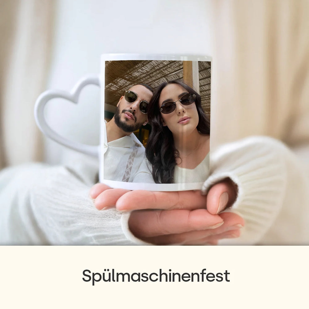 Personalisierte Herz-Tasse "Foto"