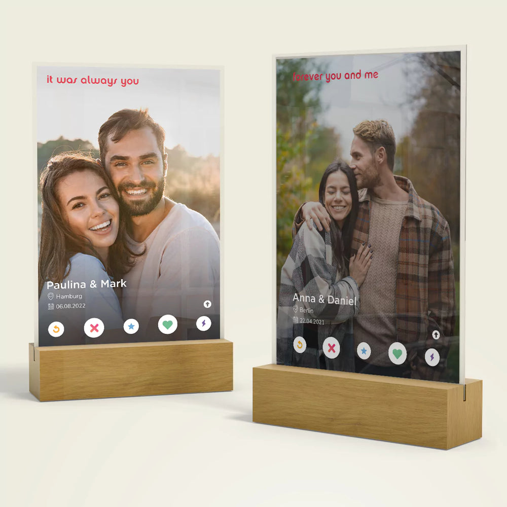 Acryl-Glas "Dating-App" famwalls