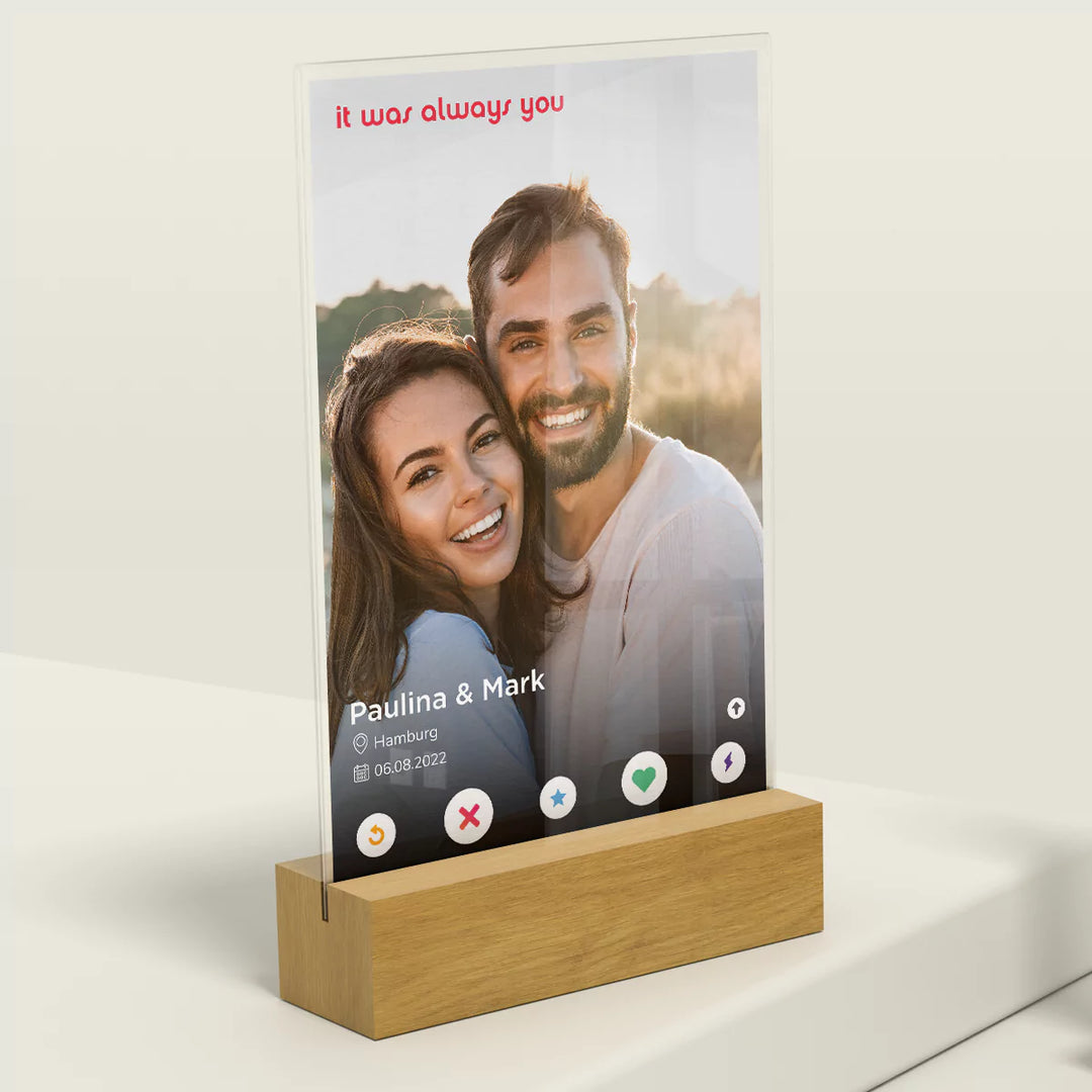 Acryl-Glas "Dating-App" famwalls