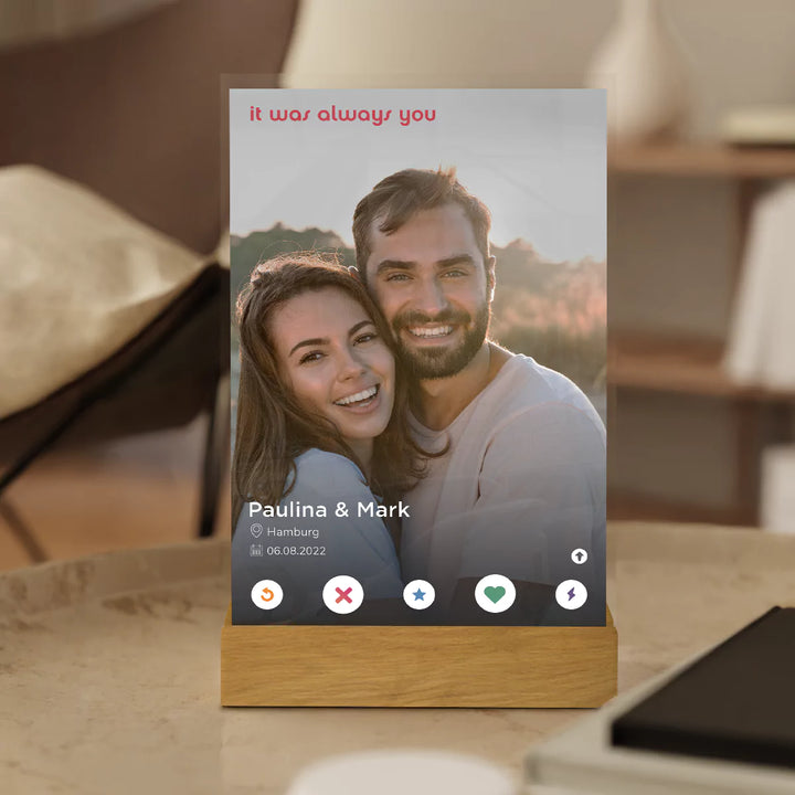 Acryl-Glas "Dating-App" famwalls