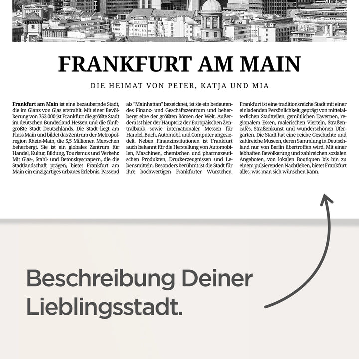 Personalisiertes Poster "Frankfurt am Main" famwalls