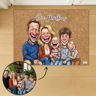 Paillasson personnalisé "Famille Sketch"