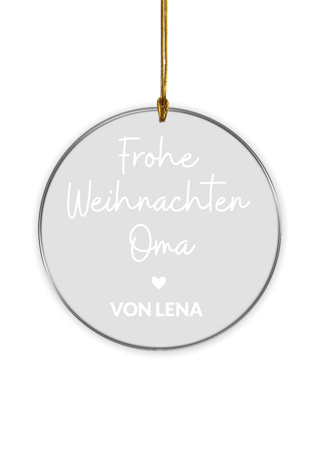 ''Dein Text'' Weihnachtsanhänger famwalls