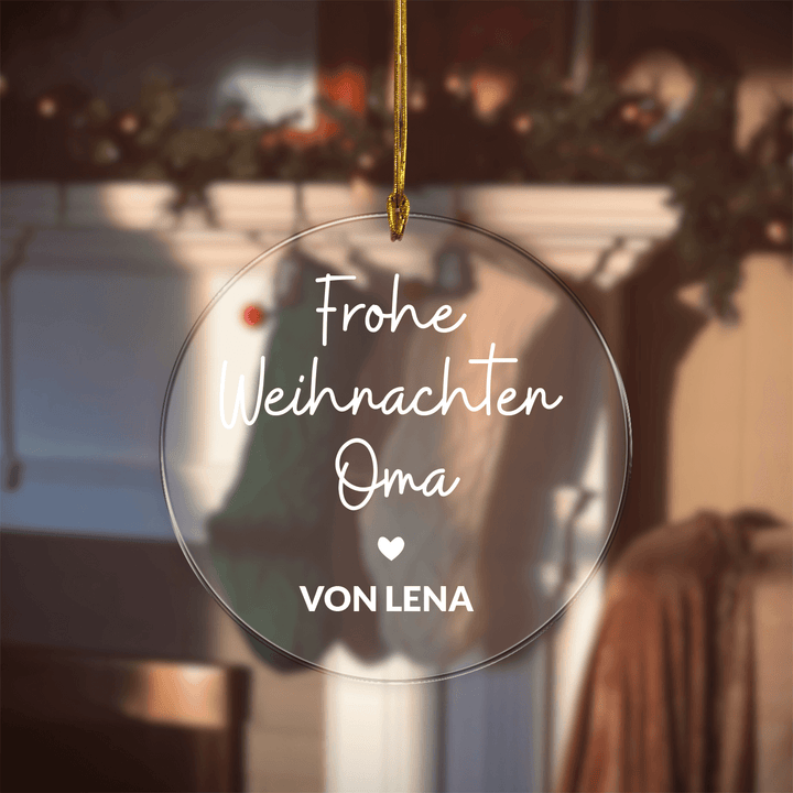 ''Dein Text'' Weihnachtsanhänger famwalls