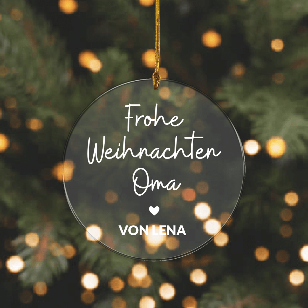 ''Dein Text'' Weihnachtsanhänger famwalls