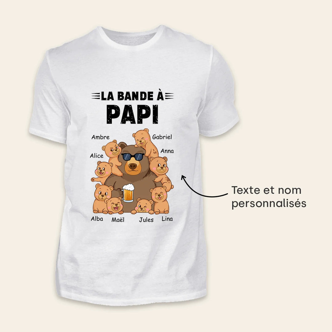 T-shirt Personnalisé “Ours” pour Papa avec Noms