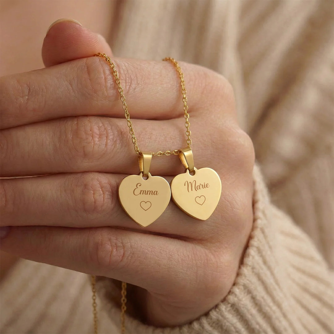 Collier personnalisé cœur "Maman"