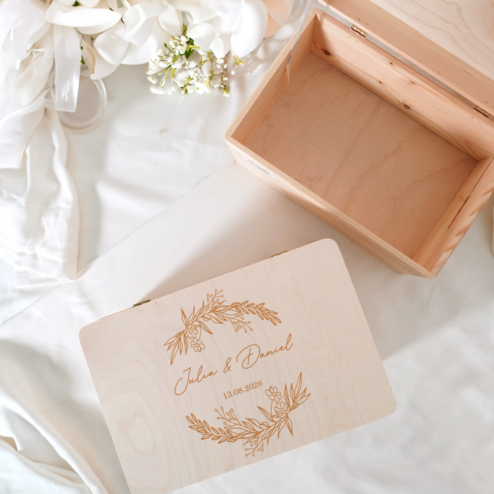 Boîte à souvenirs personnalisée avec gravure « Nom » - famwalls, market_france