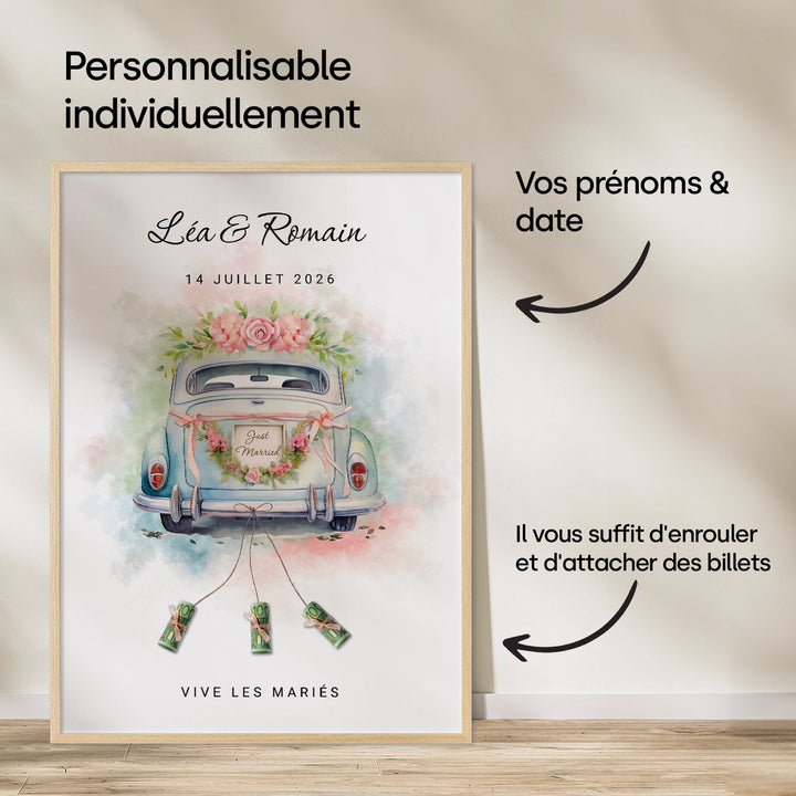 Affiche personnalisée « Vive les mariés » - famwalls, market_france