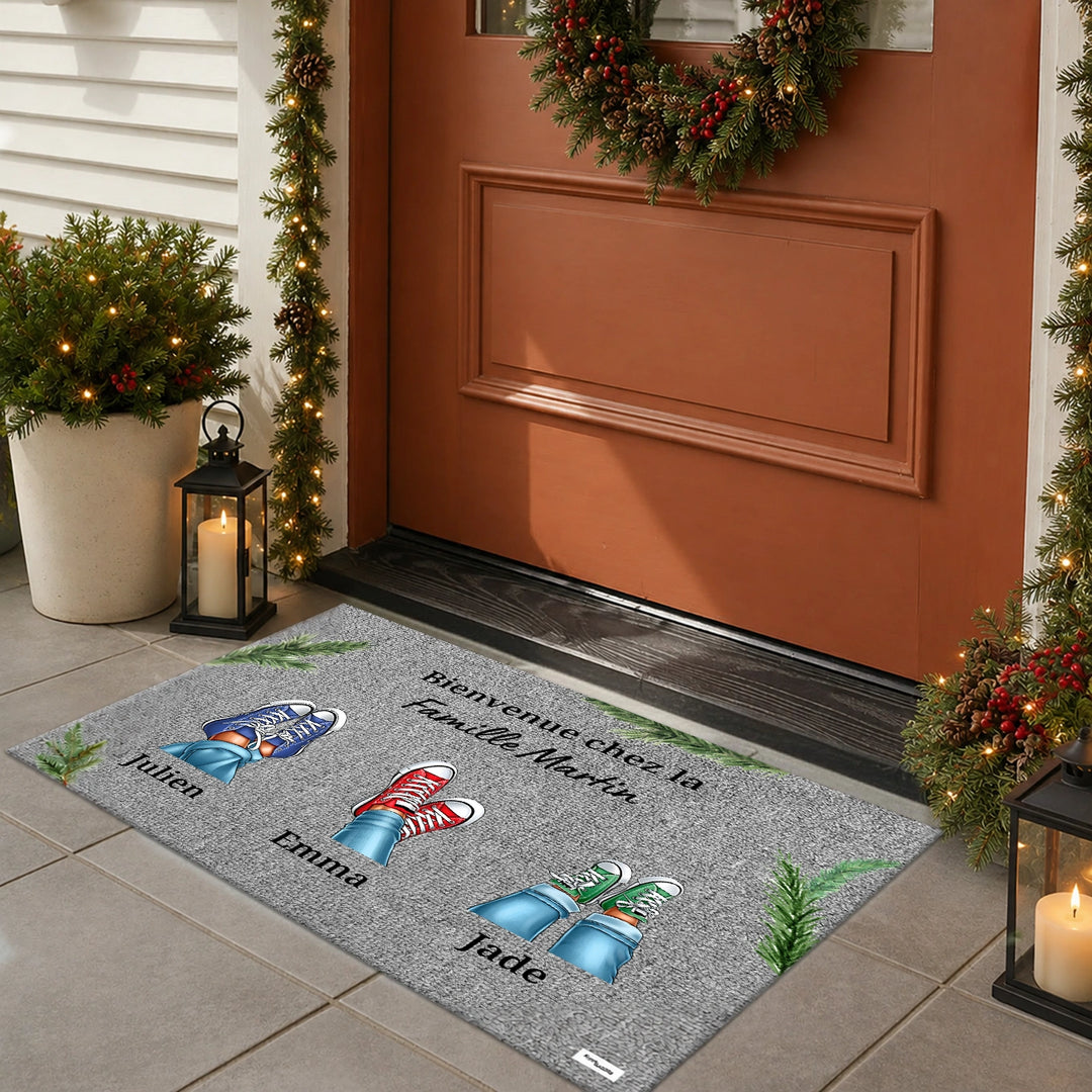 Paillasson personnalisé « Vos Baskets » – Noël - famwalls, market_france