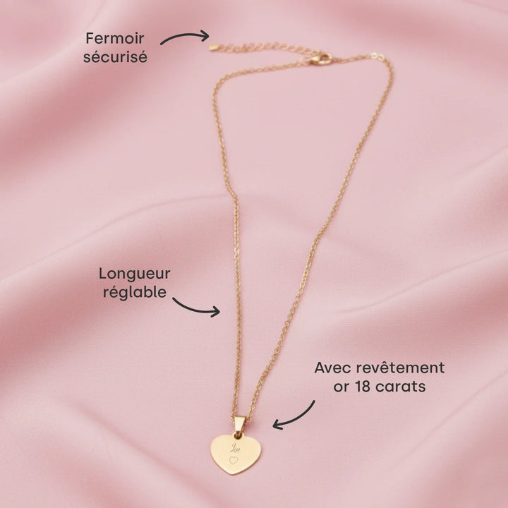 Collier personnalisé cœur "Maman"