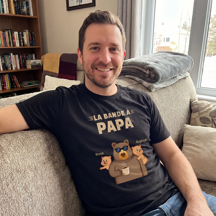 T-shirt Personnalisé “Ours” pour Papa avec Noms