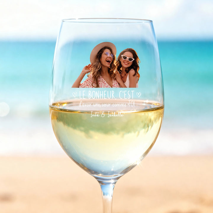 Verre à vin personnalisé "Meilleurs Amis"