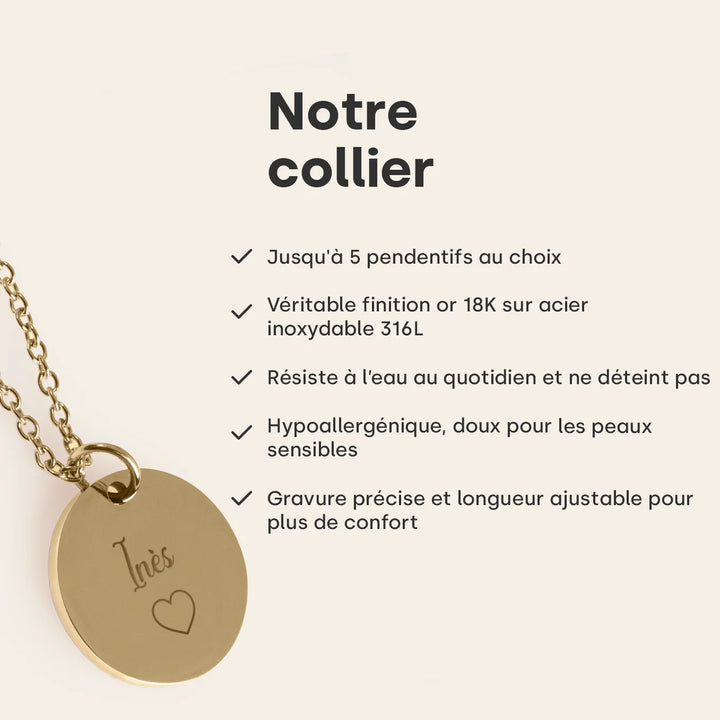 Collier personnalisé "Maman avec prénoms"