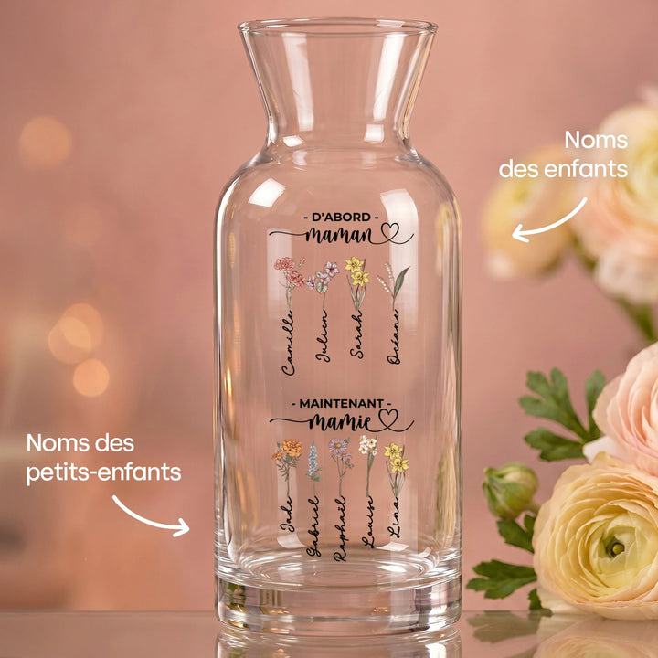 Vase personnalisée "Le jardin de Mamie"
