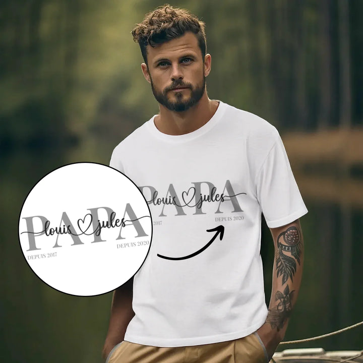 T-Shirt Personnalisé "Papa"