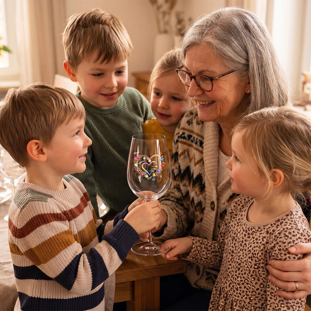 Verre à vin personnalisé “Maman / Mamie”
