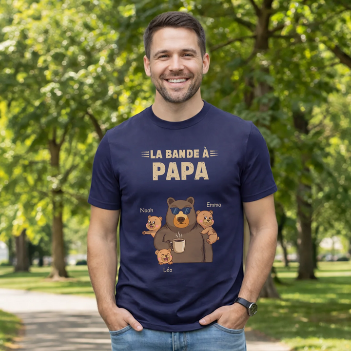 T-shirt Personnalisé “Ours” pour Papa avec Noms