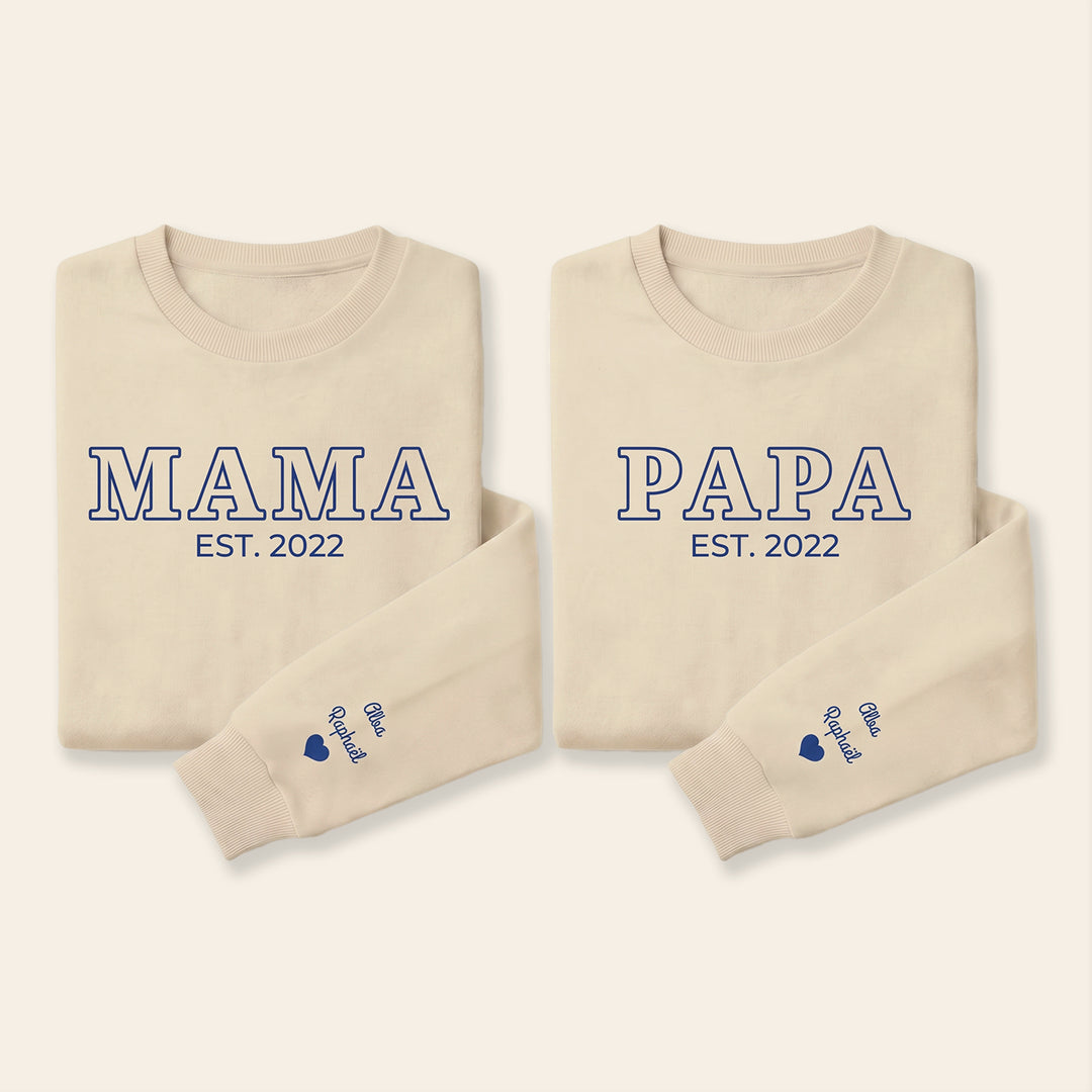 Sweat personnalisé en duo "Parents"