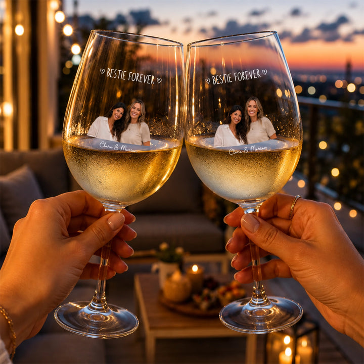 Verre à vin personnalisé "Meilleurs Amis"