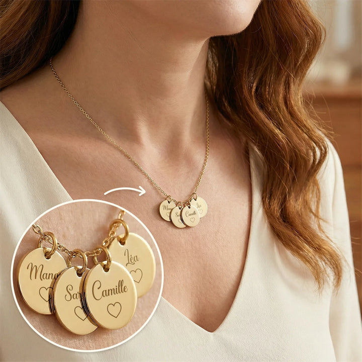 Collier personnalisé "Maman avec prénoms"