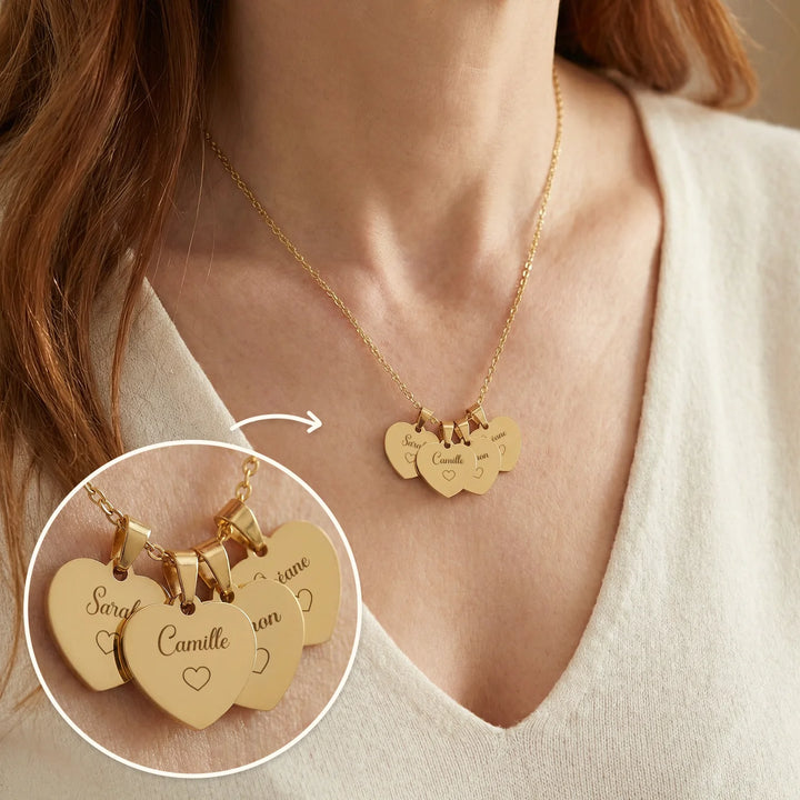 Collier personnalisé cœur "Maman"