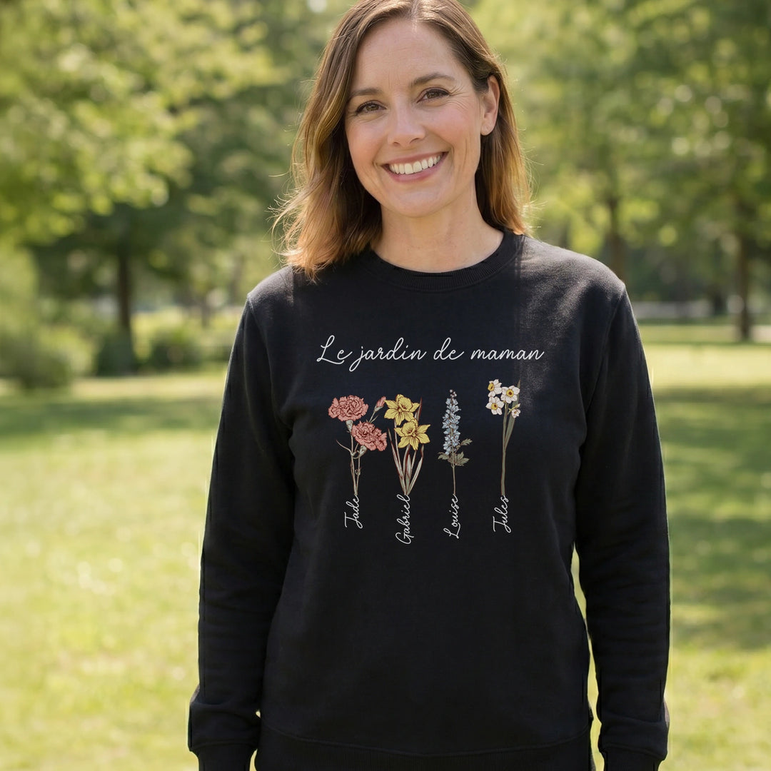 Sweat personnalisé "Le Jardin de Maman"