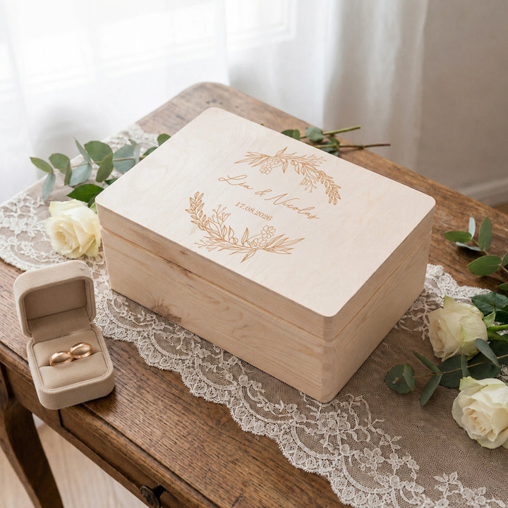 Boîte à souvenirs personnalisée avec gravure « Nom » - famwalls, market_france