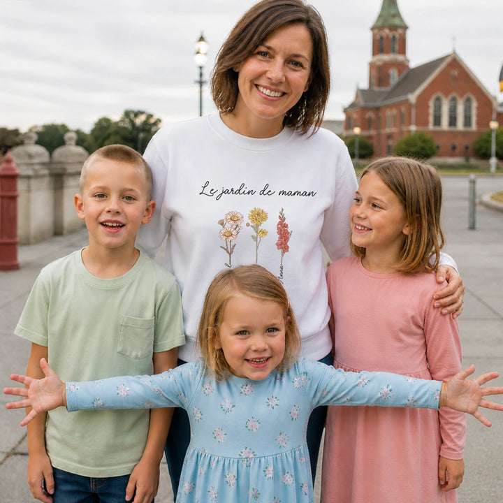 Sweat personnalisé "Le Jardin de Maman"
