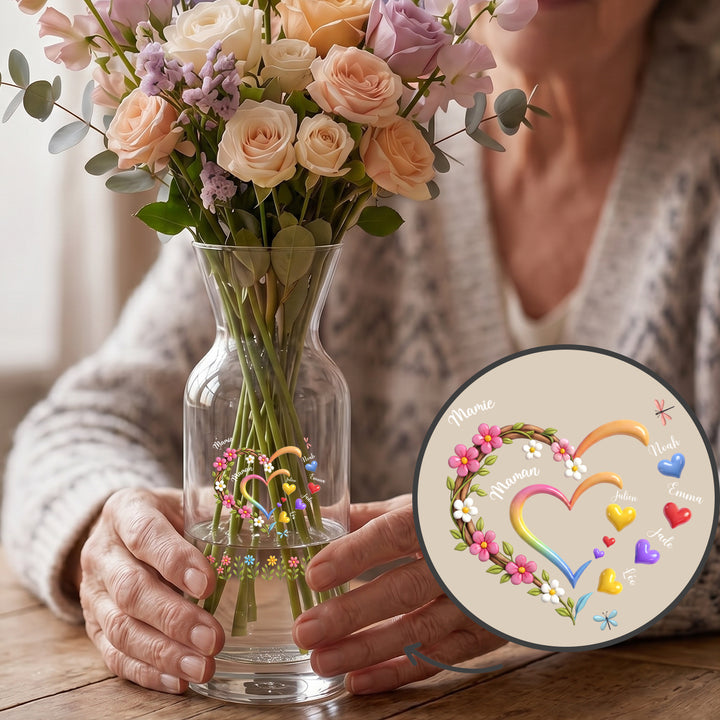 Vase personnalisée "Maman / Mamie"