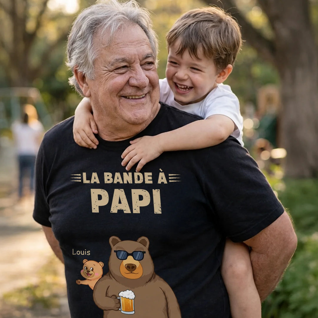 T-shirt Personnalisé “Ours” pour Papa avec Noms