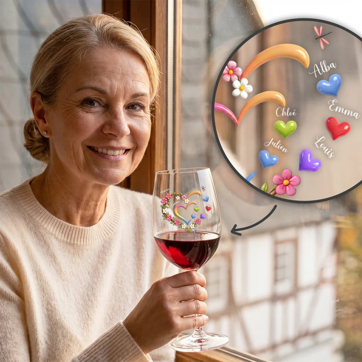 Verre à vin personnalisé “Maman / Mamie”