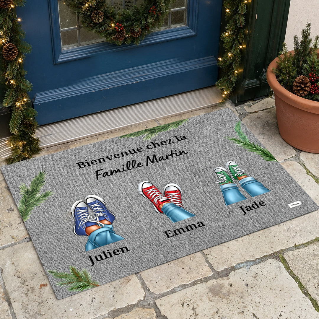 Paillasson personnalisé « Vos Baskets » – Noël - famwalls, market_france