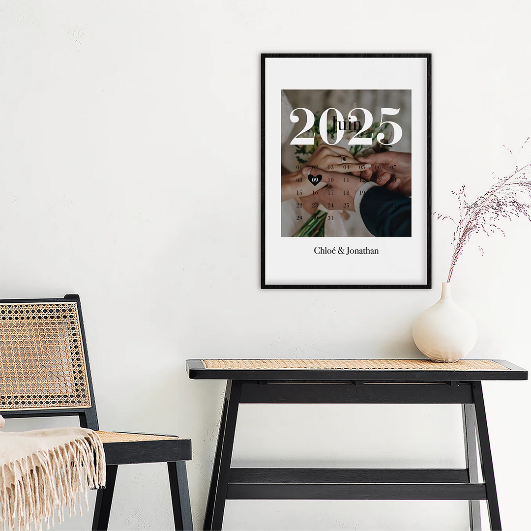 Affiche du calendrier "Notre date spéciale"