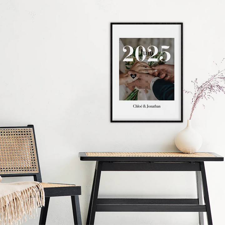 Affiche du calendrier "Notre date spéciale"