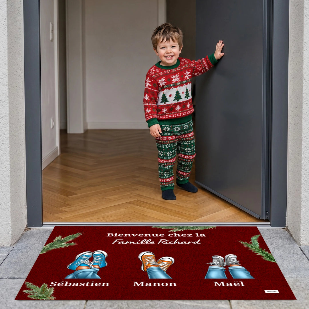 Paillasson personnalisé « Vos Baskets » – Noël - famwalls, market_france