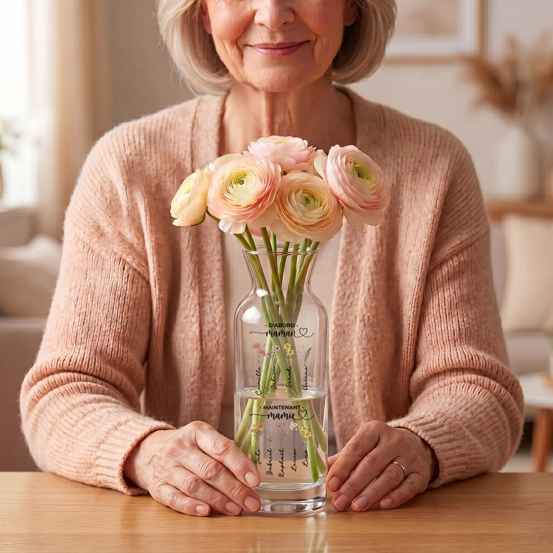 Vase personnalisée "Le jardin de Mamie"