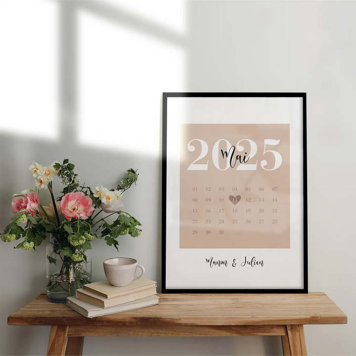 Affiche du calendrier "Notre date spéciale"