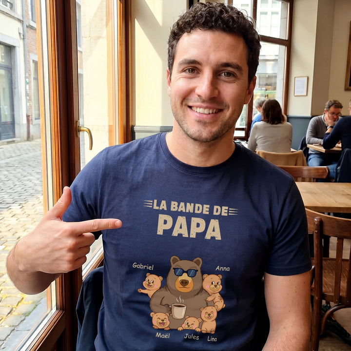 T-shirt Personnalisé “Ours” pour Papa avec Noms