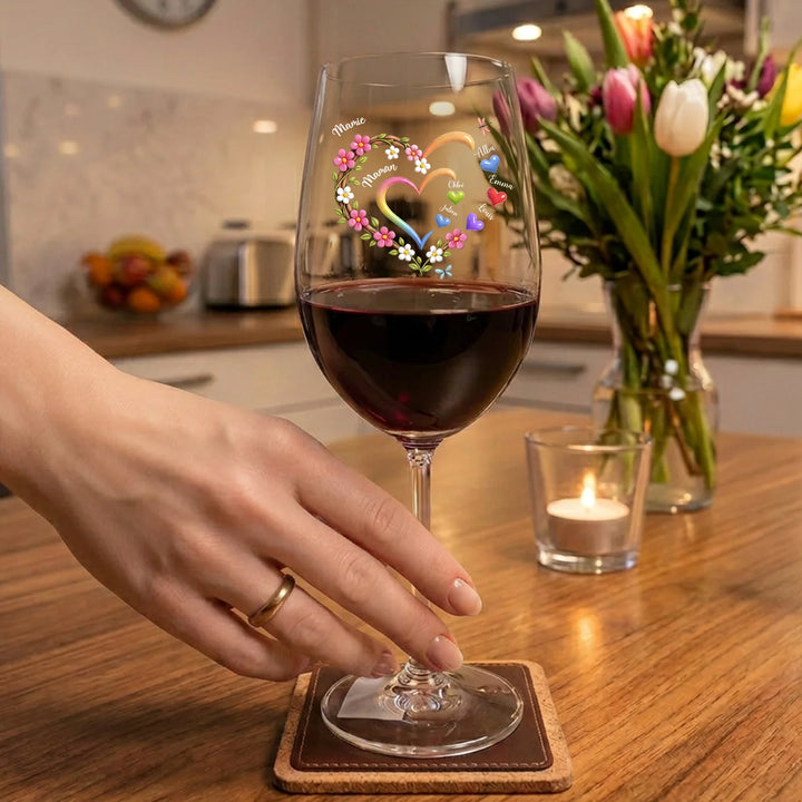 Verre à vin personnalisé “Maman / Mamie”