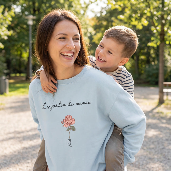 Sweat personnalisé "Le Jardin de Maman"