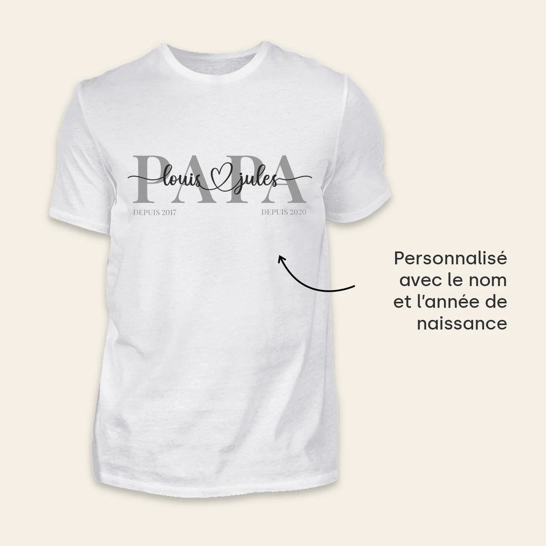 T-Shirt Personnalisé "Papa"