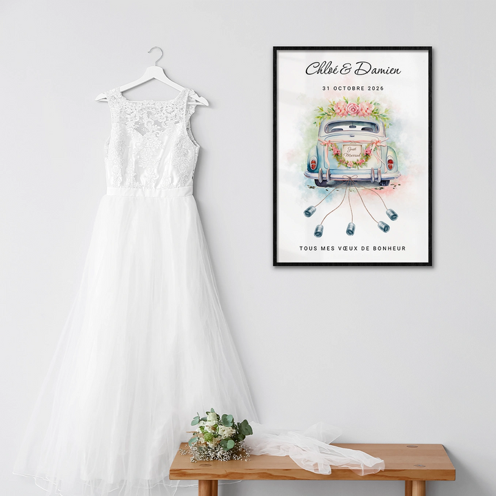 Affiche personnalisée « Vive les mariés » - famwalls, market_france